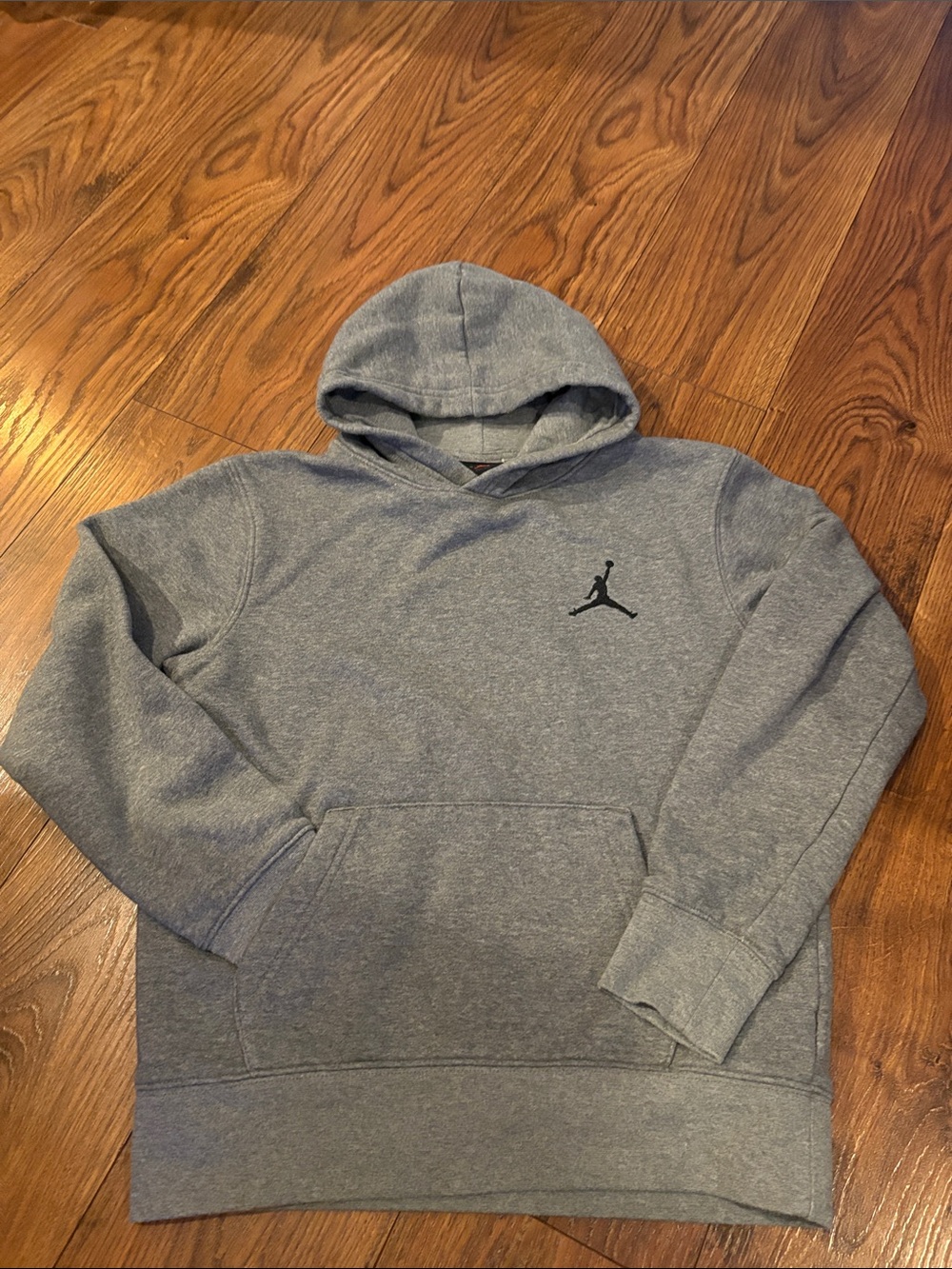 Jordan Kids Heather Gray Crewneck Hoodie with Jumpman Logo